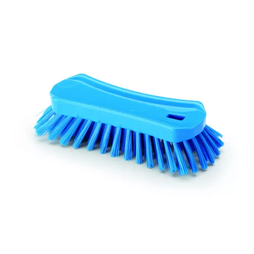 Igeax élelmiszeripari ergonómikus kézi súroló kefe kék 0,75mm kemény sörtével