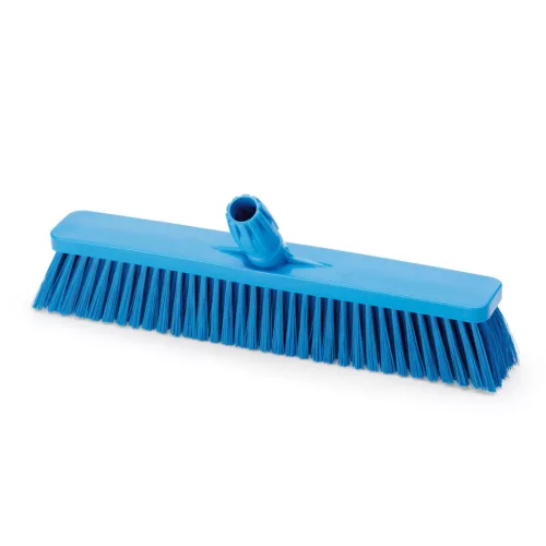 Igeax élelmiszeripari tolóseprű, partvis fej, 45cm, 0,3mm puha sörtével, kék