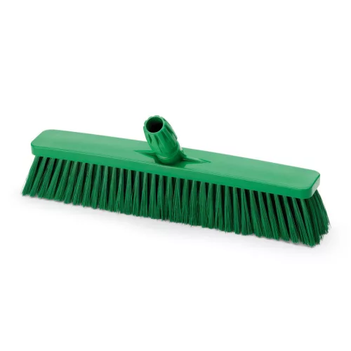 Igeax élelmiszeripari tolóseprű, partvis fej, 45cm, 0,75mm kemény sörtével, zöld