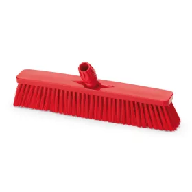  Igeax élelmiszeripari tolóseprű, partvis fej, 45cm, 0,5mm közepes sörtével, piros