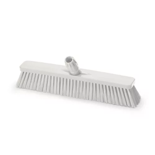Igeax élelmiszeripari tolóseprű, partvis fej, 45cm, 0,3mm puha sörtével, fehér