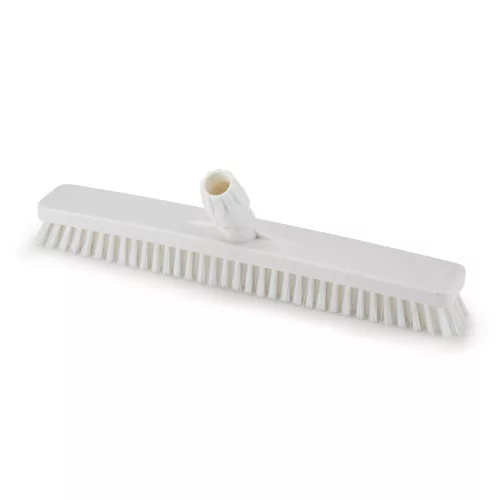 Igeax élelmiszeripari padlósúrolókefe 45cm széles fehér, 0,75mm kemény sörtével