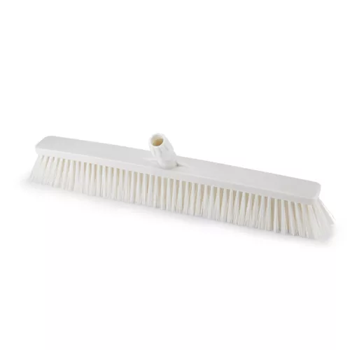Igeax élelmiszeripari tolóseprű, partvis fej, 60cm, 0,75mm kemény sörtével, fehér