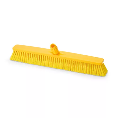 Igeax élelmiszeripari tolóseprű, partvis fej, 60cm, 0,75mm kemény sörtével, sárga