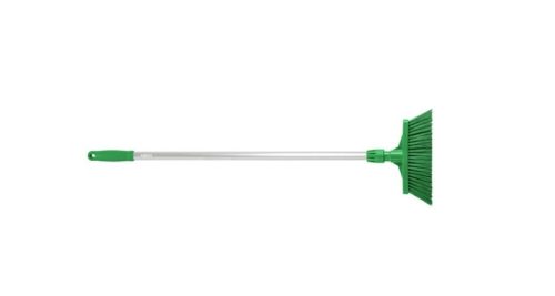 Igeax Higiéniai seprű 28cm széles, 80cm nyéllel zöld 0,5 mm, billenő szemetes lapáthoz