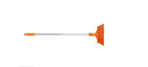 Igeax Higiéniai seprű 28cm széles, 80cm nyéllel narancssárga 0,5 mm, billenő szemetes lapáthoz