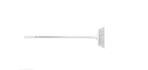 Igeax Higiéniai seprű 28cm széles, 80cm nyéllel fehér 0,5 mm, billenő szemetes lapáthoz