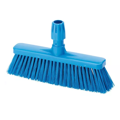 Igeax élelmiszeripari rövid seprű, partvis fej, 0,75mm kemény sörtével, kék