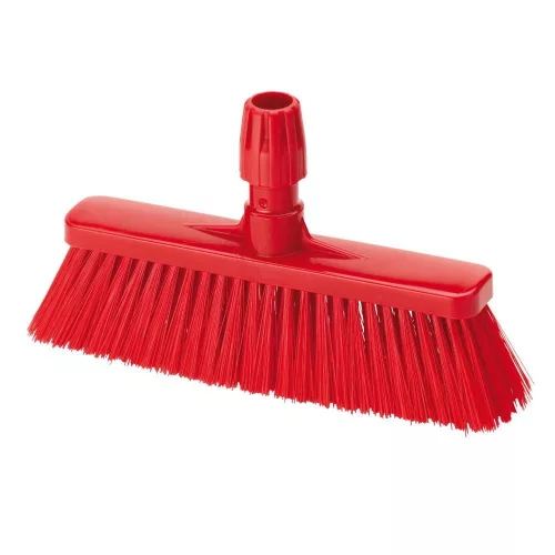 Igeax élelmiszeripari rövid seprű, partvis fej, 0,75mm kemény sörtével, piros