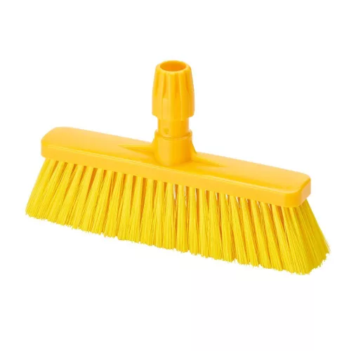 Igeax élelmiszeripari rövid seprű, partvis fej, 0,75mm kemény sörtével, sárga
