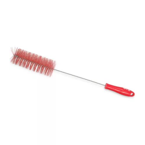 Igeax élelmiszeripari kémcső-, és üvegtisztító kefe, átmérő 60mm, hossz 50cm, piros