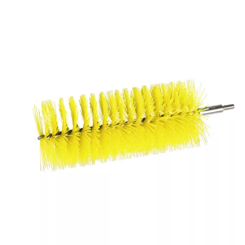 Igeax élelmiszeripari kémcső-, és üvegtisztító kefe fej, átmérő 76mm, hossz 23cm, sárga