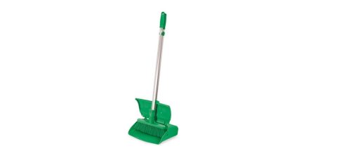 Igeax higiéniai műanyag billenős szemetes lapát és seprű 28cm széles, 80cm nyéllel zöld 0,5 mm,