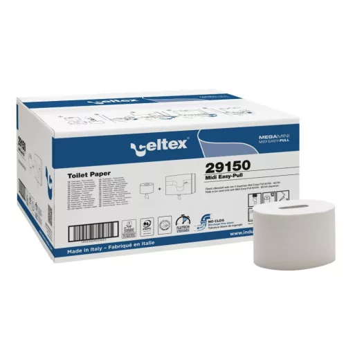 Celtex midi belsőmagos toalettpapír 2 rétegű 100% cell, fehér, 150m/tekercs 12 tekercs/karton