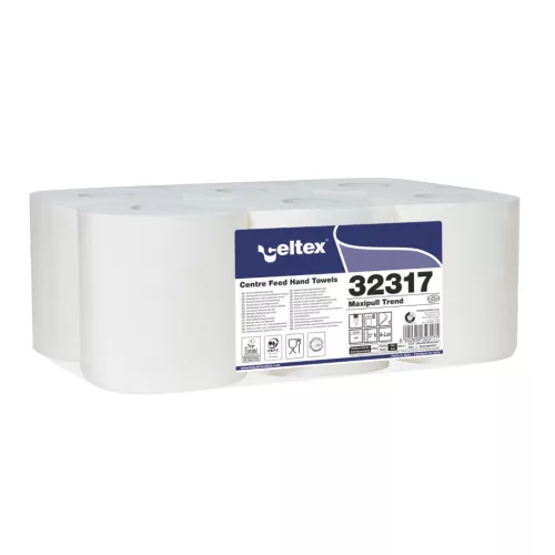 Celtex Maxipull Trend tekercses kéztörlő cellulóz, 2 réteg, 108m, 450 lap 6 tekercs/zsugor