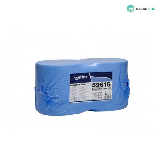 Celtex Superblue Food ipari törlő cellulóz, kék, 3 réteg, 150m, 500 lap, 26,5x30cm, 2 tekercs/zsugor