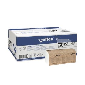   Celtex V Dart hajtogatott kéztörlő cellulóz, 2 réteg, 21,5x21cm, 15x200lap (3000 lap)