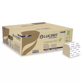   Lucart ECO Natural 210I hajtogatott toalattpapír, 2 rétegű, barna, 40x210lap/karton