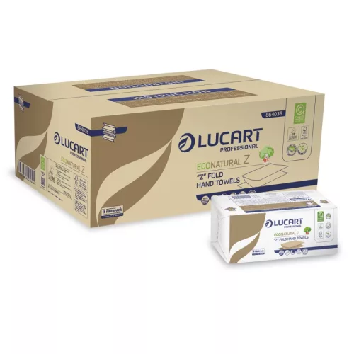 Lucart ECO Natural Z hajtogatott kéztörlő 2 rétegű