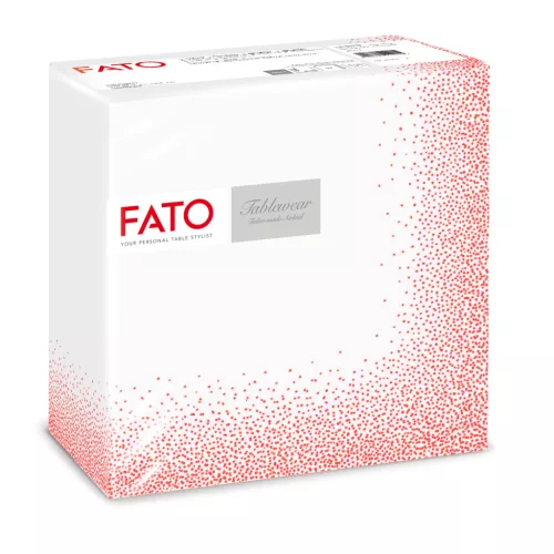 Fato Airlaid szalvéta 40x40cm Puntini piros 50 lapos