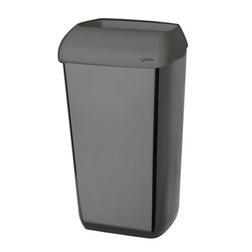 Celtex falra szerelhető, nyitott fedeles kuka, 23 L fekete