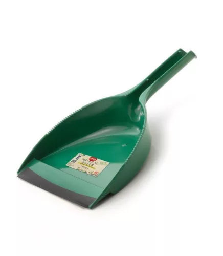 Fass Natural Green szemeteslapát gumi éllel zöld, nyélre pattintható