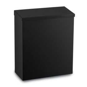   Falra szerelhető Fekete rozsdamentes acél szemetes fedéllel, 7 literes