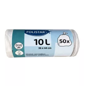   Folistar HNAT szemeteszsák fehér/átlátszó 36x44cm 10L HDPE 50 db/tekercs