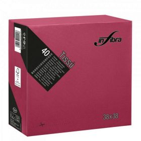 Infibra Szalvéta 38x38cm Bordó 2 réteg 40 lap/csomag 