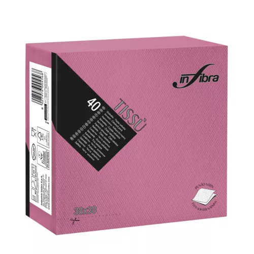 Infibra Szalvéta 38x38cm Fuchsia 2 réteg 40 lap/csomag 