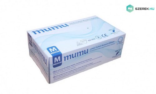 MUMU egyszerhasználatos latex fehér M, 100 db-os, 20 (doboz/karton)