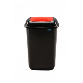   Plafor Quatro rugós  billenő fedeles szemetes 45L fekete/piros