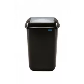   Plafor Quatro rugós  billenőfedeles szemetes 45L fekete/ezüst