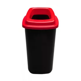  Plafor Sort szelektív hulladékgyűjtő, szemetes 45L fekete/piros