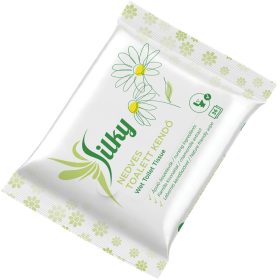   Silky Toalett 40 lapos 100% lebomló nedves toalettkendő kamilla, körömvirág és aloe vera kivonattal