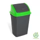 Planet Billenőfedeles szemetes kuka, műanyag, antracit/zöld, 50 L