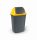 Billenőfedeles szemetes kuka, butterfly, műanyag, antracit-sárga, 50 L