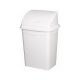 Billenőfedeles szemetes kuka, műanyag, luxury, fehér, 4 L