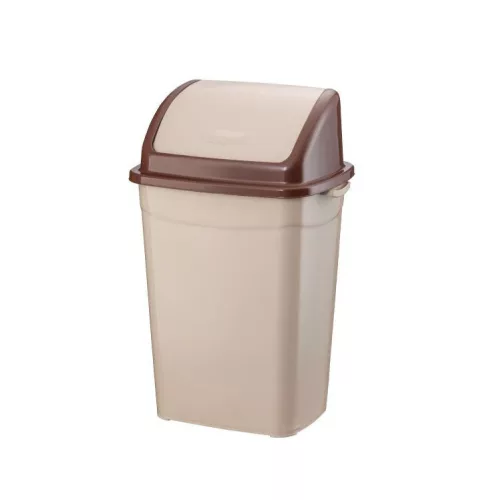 Planet Billenőfedeles szemetes kuka, műanyag, barna, 9 L