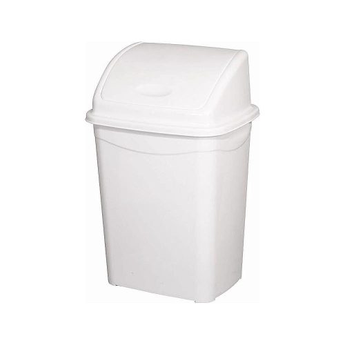Billenőfedeles szemetes kuka, műanyag, luxury fehér, 50 L
