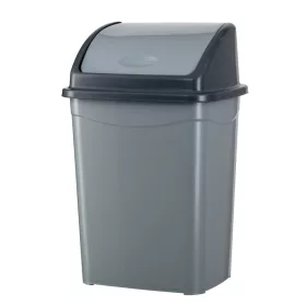   Planet Billenőfedeles szemetes kuka, műanyag, szürke/antracit, 50 L