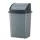 Planet Billenőfedeles szemetes kuka, műanyag, szürke/antracit, 50 L