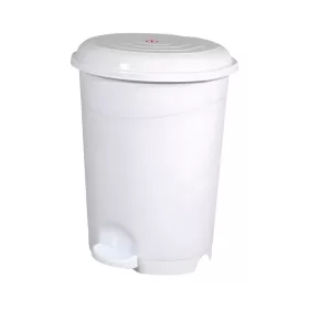   Planet Pedálos szemetes kuka, műanyag, LUXURY fehér, kivehető kosárral, 12L NO3