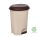 Pedálos szemetes kuka, műanyag, ECO barna kivehető kosárral, 12L NO3