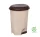 Planet Pedálos szemetes kuka, műanyag, ECO barna kivehető kosárral, 12L NO3