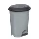 Planet Pedálos szemetes kuka, műanyag, ECO antracit, kivehető kosárral, 12L