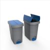 Pelikán Slim pedálos szemetes eco antracit színű, antracit fedéllel 60L