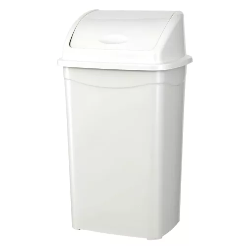 Planet Billenőfedeles szemetes kuka, műanyag, fehér, 70 L