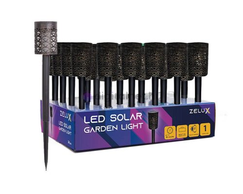 Zelux napelemes kerti led lámpa mintás