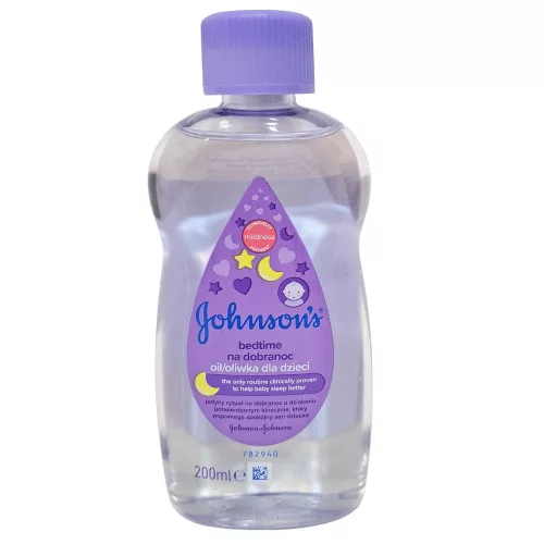 Johnson's baby Babaolaj 200 ml Bedtime hidratáló és regeneráló, segítség a nyugodt alváshoz